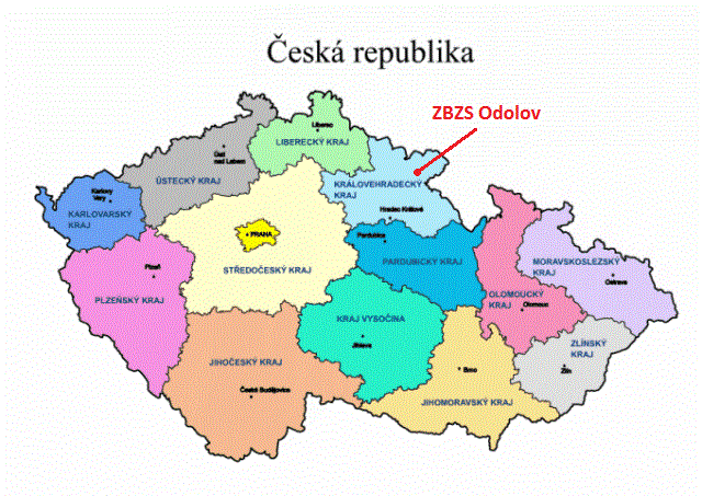 Poloha stanice na mapě republiky
